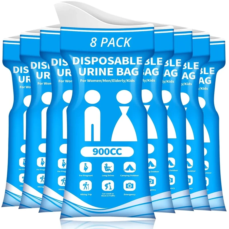 HOKINETY Disposable Urine Bag for Travel - 900ML Portable Pee Bags for Women Men 20 PCS Emergency Vomit Bags Unisex Urinal Toilet Bag for Car Camping, Road Trip,Traffic Jams, Pregnant, Kids, Patient