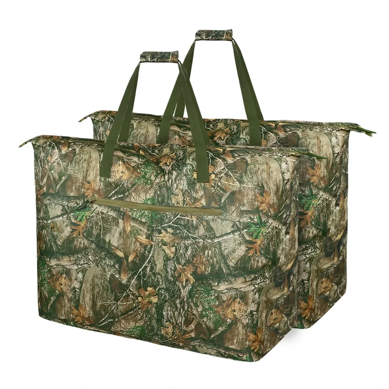 2PCS Scent Control Bags, 42 x 26 Inch Extra Large Camouflage Scent Proof Waterproof Smell Proof Hunting Bags for Clothes & Equipment