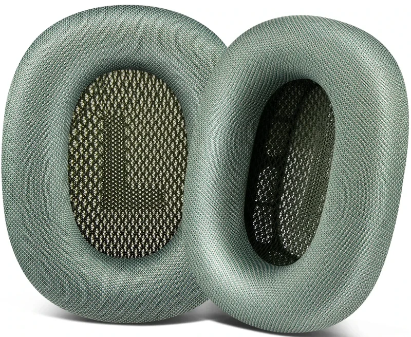 SOPROM Upgraded Ear Pads Replacement for Airpods Max Over-Ear Headphones, Earpads Cushions with Durable Mesh Fabric, Softer Foam, Noise Isolation and Sweatproof - Green
