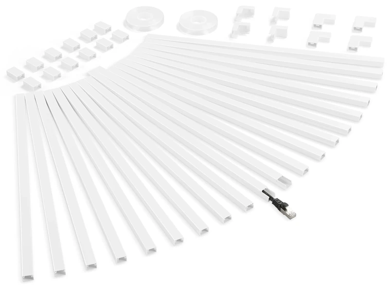 LZEOY 340in White Cable Raceway - 20 x 17in Paintable Cord Cover Kit