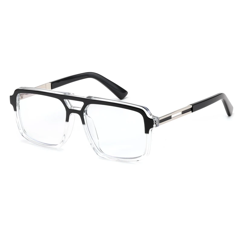 FEISEDY Retro Aviator Blue Light Glasses for Men Women Square Frame Computer Reading/TV/Phones Glasses B0209