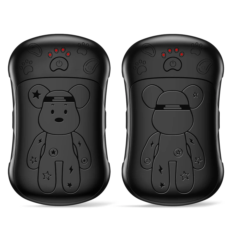 Hand Warmers Rechargeable, WXX Pocket Size Electric Handwarmers 2 Pack, Portable Pocket Heater 8-18 Hrs Long Heating, Hand Heater for Raynauds, Camping, Christmas Outdoor Mens Gifts Black