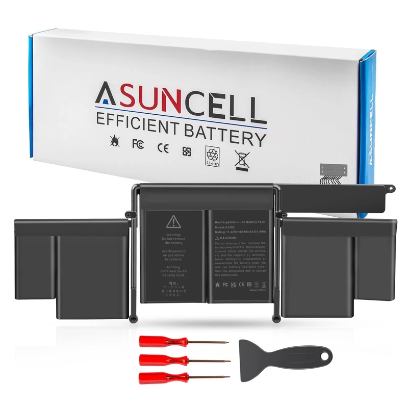 ASUNCELL A1502 A1582 Laptop Battery for MacBook Pro 13 inch Retina [ Early 2015, Mid 2014, Late 2013] A1493 11.42V 74.9Wh