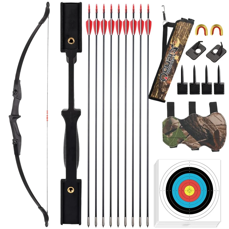 LWANO Recurve Bow for Adults - Archery Takedown Bow and Arrow Set for Adult/Youth/Teens Beginners Target Practicing, Left & Right Handed, 20/30/40lbs (20lbs)