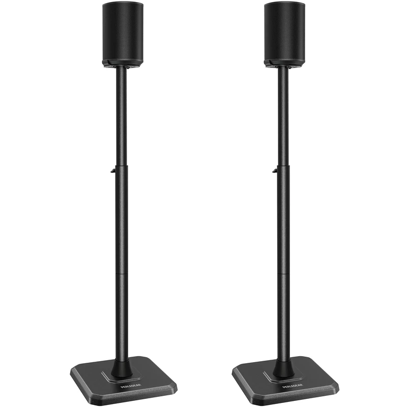Perlegear Speaker Stands Compatible with Sonos Era 100, One, One SL, Play:1, 32”-43” Height Adjustable Floor Speaker Stand, Surround Sound Speaker Stand with Cable Management up to 13.2 lbs, PGSS13