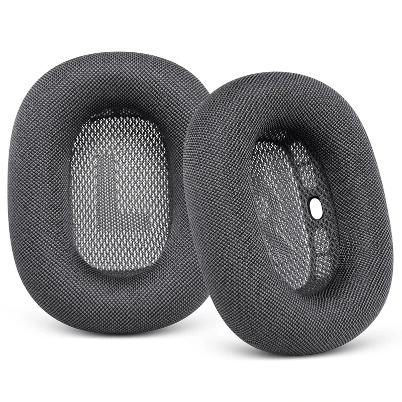Mesh Ear Cushions for Apple AirPods Max - Upgraded Ear Cup Covers for Airpods Max Headphones - Original Silicone Design Strong Magnet (Space Gray)