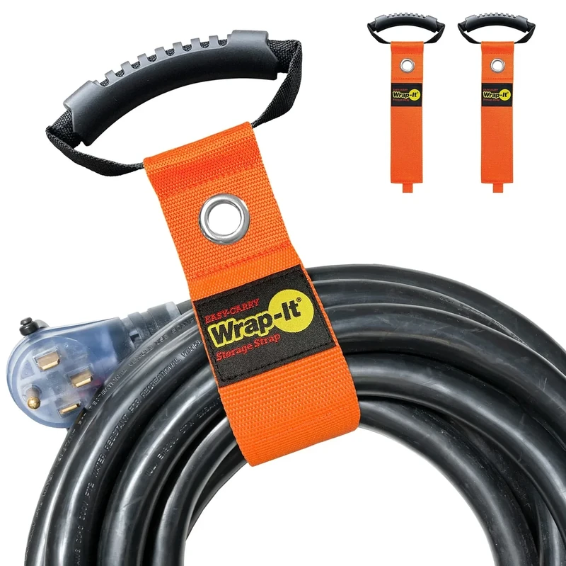 Wrap-It Easy-Carry 22" Blaze Orange Straps - 2 Pack, Holds 100 lbs