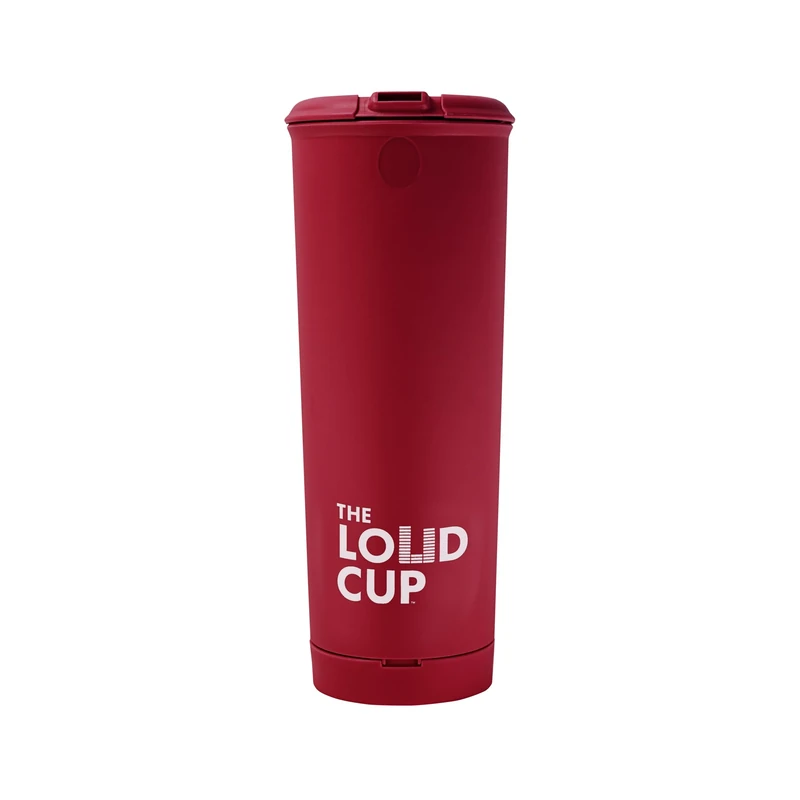 The LoudCup 20oz Reusable Water Bottle (Cardinal Maroon) | Sports Fan Cup, Football & Soccer Match Day Noise Maker, Travel Mug & Water Bottle – World’s Loudest Cup - Image 1