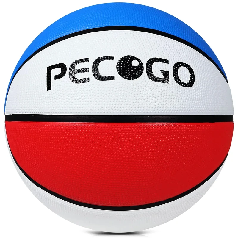 PECOGO Official Rubber Basketball 27.5" Size 5 Outdoor Indoor Mens Basketball Ball for Kids Youth Teen Boys and Girls Gift Ideas(Without Pump)