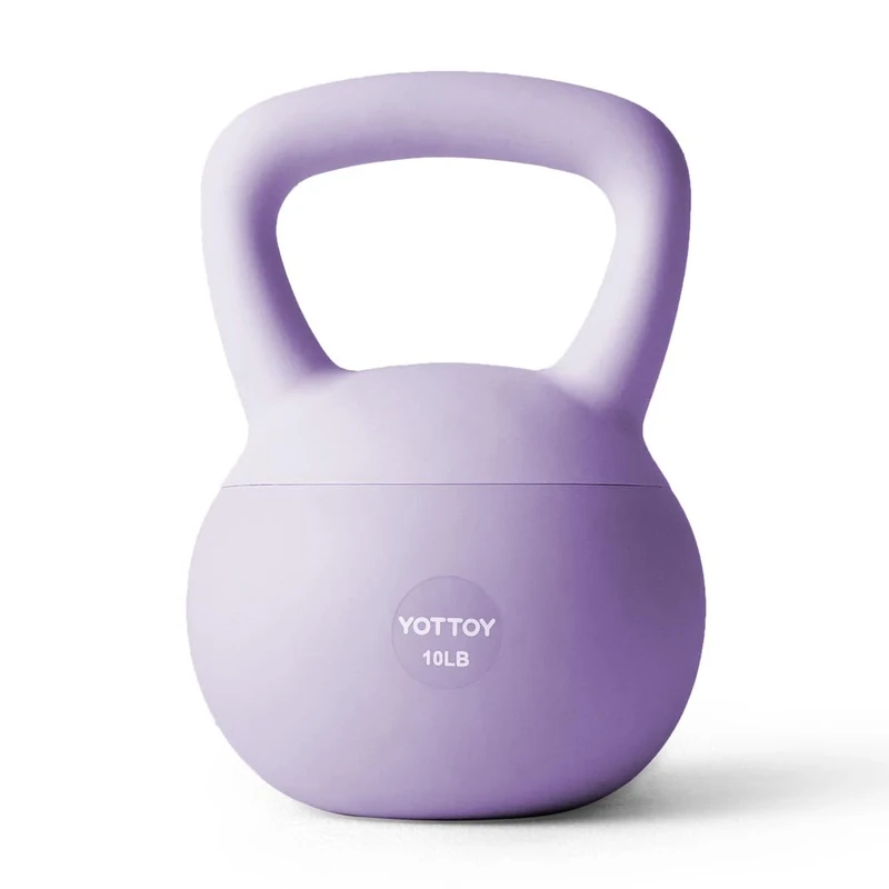YOTTOY Soft Kettlebell,Kettlebell Anti-Slip Grip Weight for Home Workouts, Kettlebells Set Strength and Safety Guaranteed (Purple, 10 LB)
