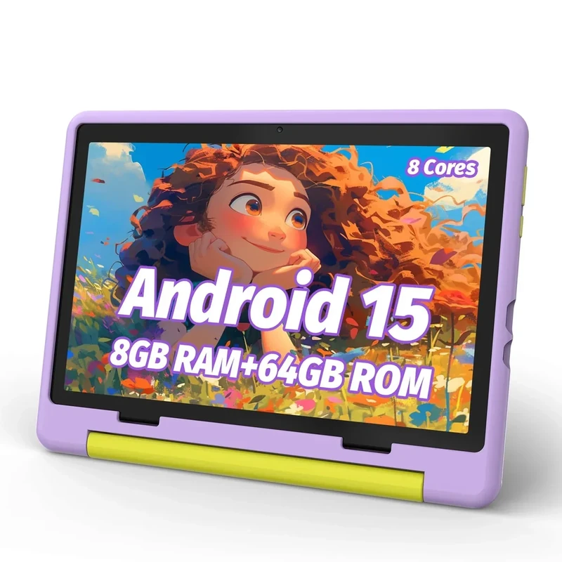 URAO Kids Tablet 10" Android 14 Octa-Core 8GB RAM 64GB - With Case