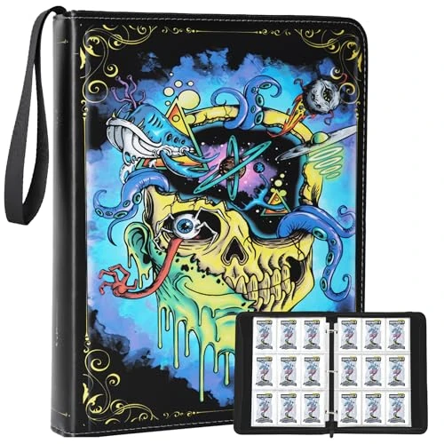 Card Binder,Trading Card Binder for MTG/TCG/Yugioh/Lorcana/Sport/Game Cards, Holds 900 Cards,Premium Collector Card Album for Standard Cards,9 Pocket Card Binder(Blue)