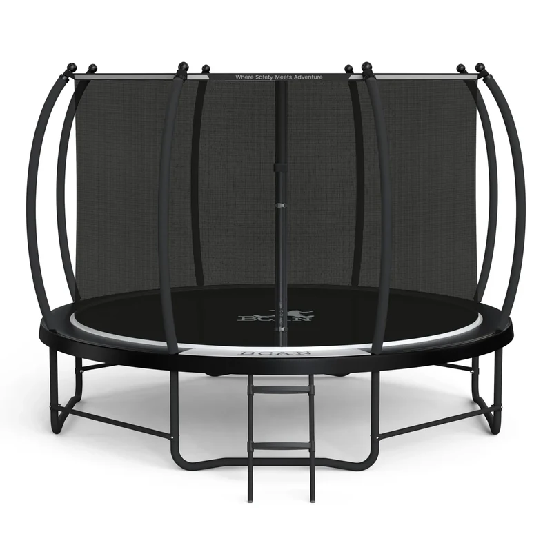 BCAN Trampoline 8FT 10FT 12FT 14FT 15FT 16FT Recreational Trampoline with Enclosure for Kids Adults, ASTM Approved, Outdoor Trampoline with Ladder for Kids