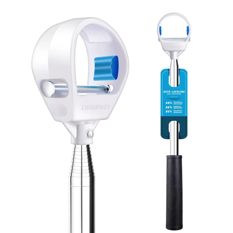 CHAMPKEY Auto-Locking Golf Ball Retriever - 9.2FT Telescopic Shaft