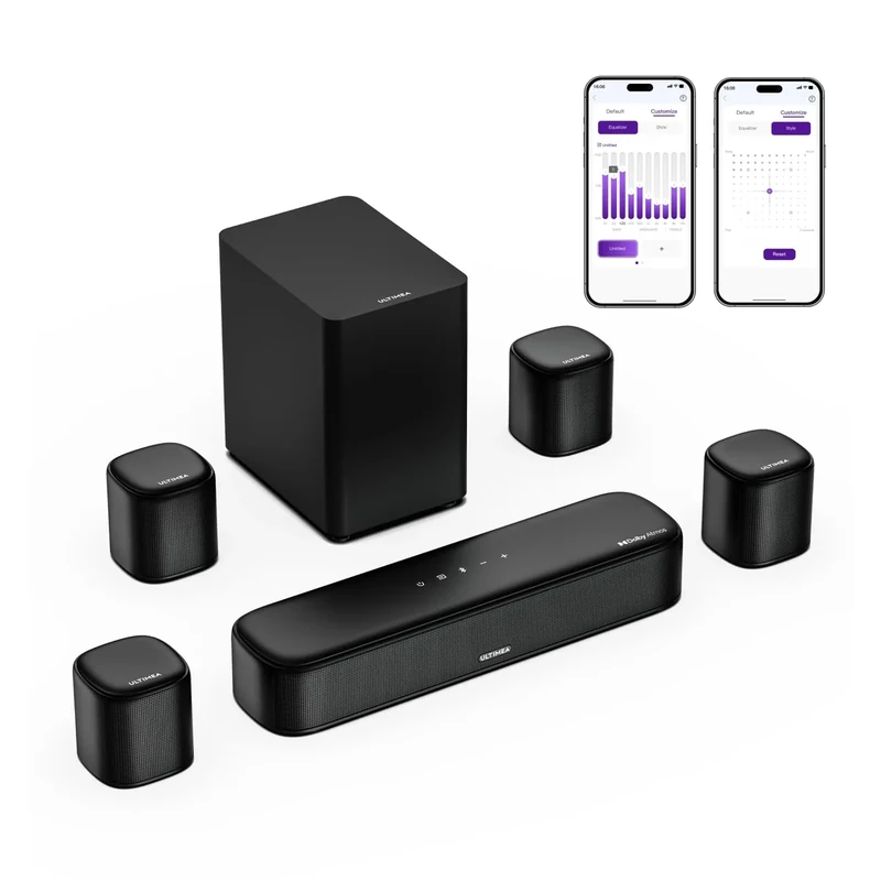 ULTIMEA Aura A60 7.1ch Dolby Atmos Sound Bar, Subwoofer, HDMI eARC