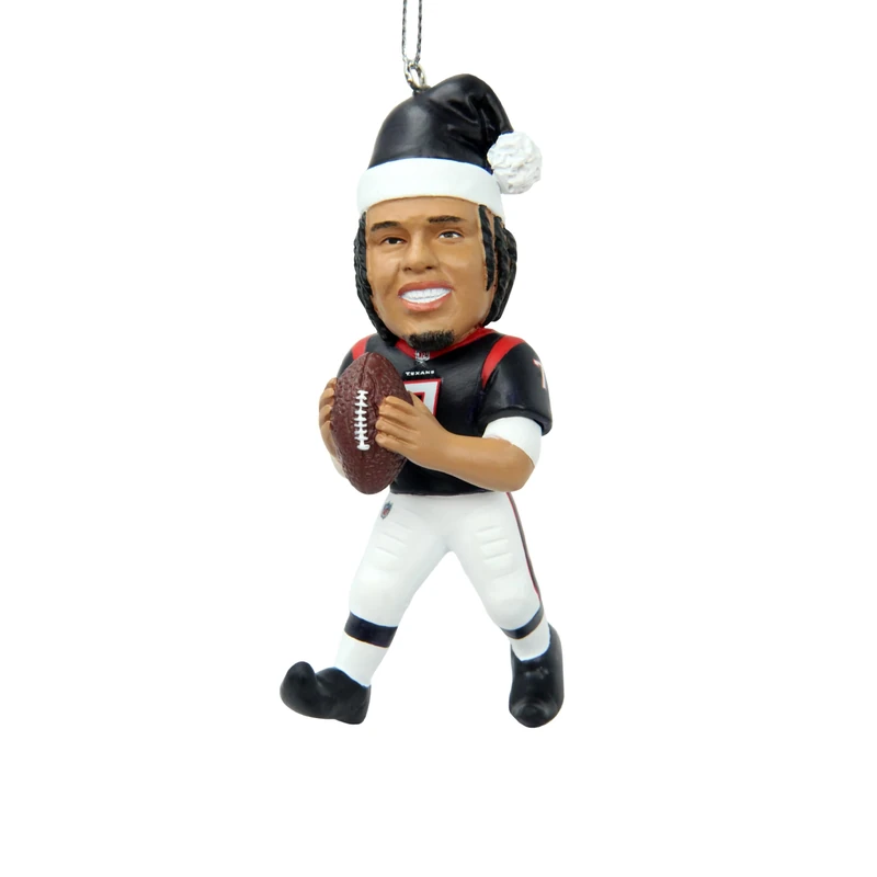 FOCO - NFL 4" Elf Player Resin Xmas Christmas Tree Team Ornament (C. J. Stroud - Houston Texans)