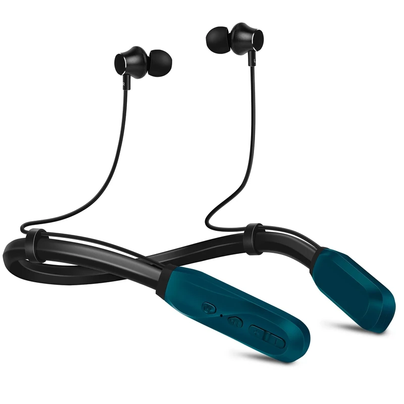 Lecefty Neckband Bluetooth Headphones - 120H Playtime, Dark Green