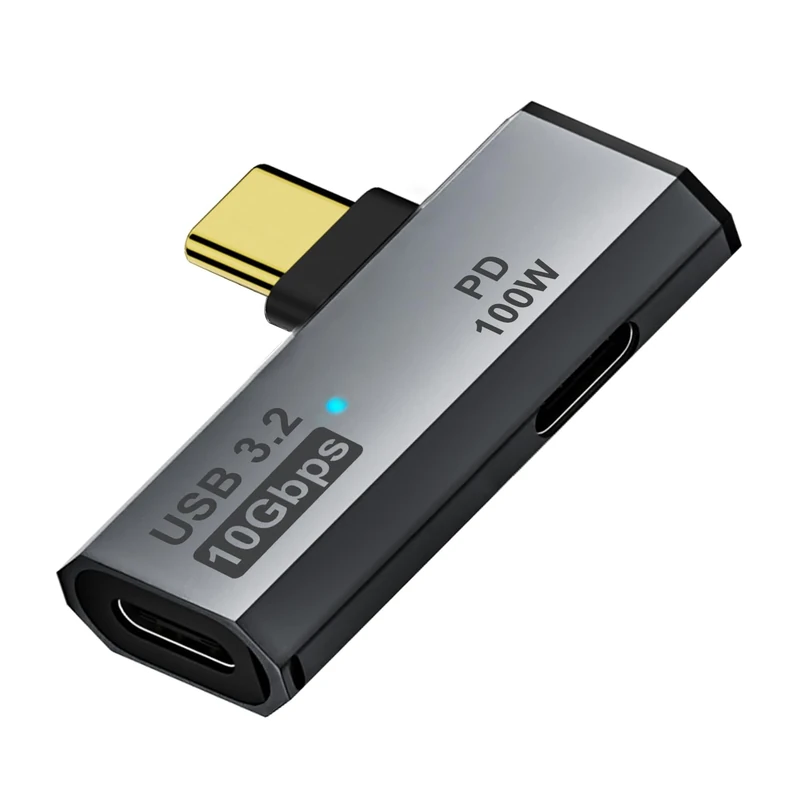 AreMe USB C Splitter (Not for Video), 2-in-1 Dual USB C Headphone and Charger Adapter Audio Dongle with PD 100W for Rog Ally, Steam Deck, iPhone 15/16, iPad (Grey)