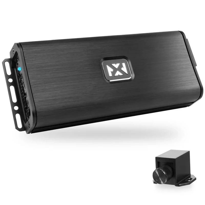 NVX VADM5 v2 Model 1500W Peak (750W RMS) V-Series Micro Full-Range Class D Compact 5-Channel Car/Marine/Powersports Amplifier with Remote Bass Knob (VADM5v2)