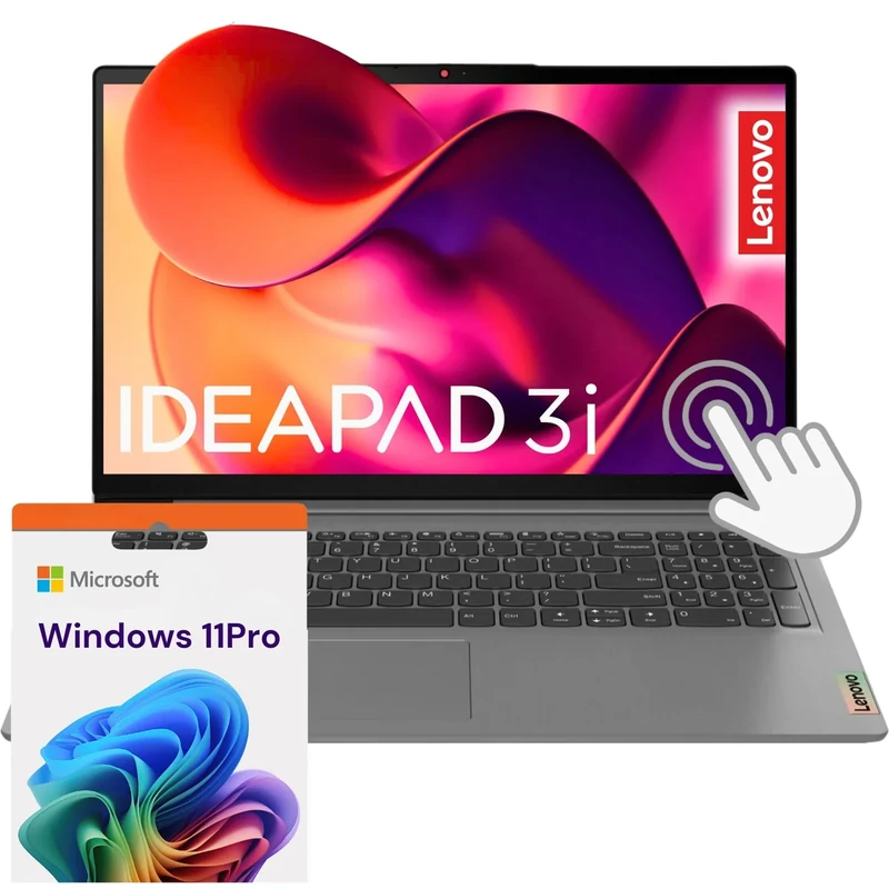 Lenovo Essential Touchscreen Laptop | Ideapad 3i | 24GB RAM | 15.6" FHD Touch Screen Display | 256GB SSD Storage | Intel Core i3 Processor | Windows 11 Pro | Business and Home Lover Laptop W/o Earbuds - Image 1