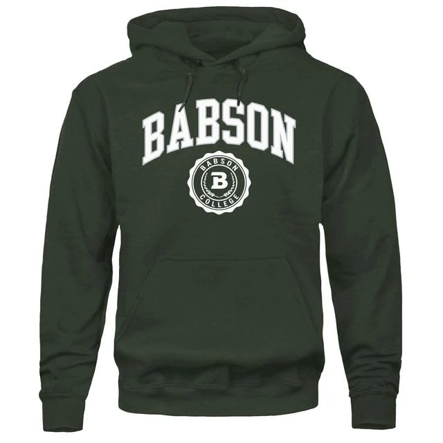 Barnesmith Babson College Beavers Hooded Sweatshirt, Heritage, Green, Small
