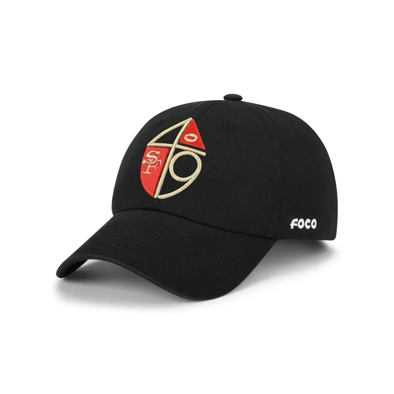 FOCO San Francisco 49ers NFL Retro Logo Casual Cap - Black