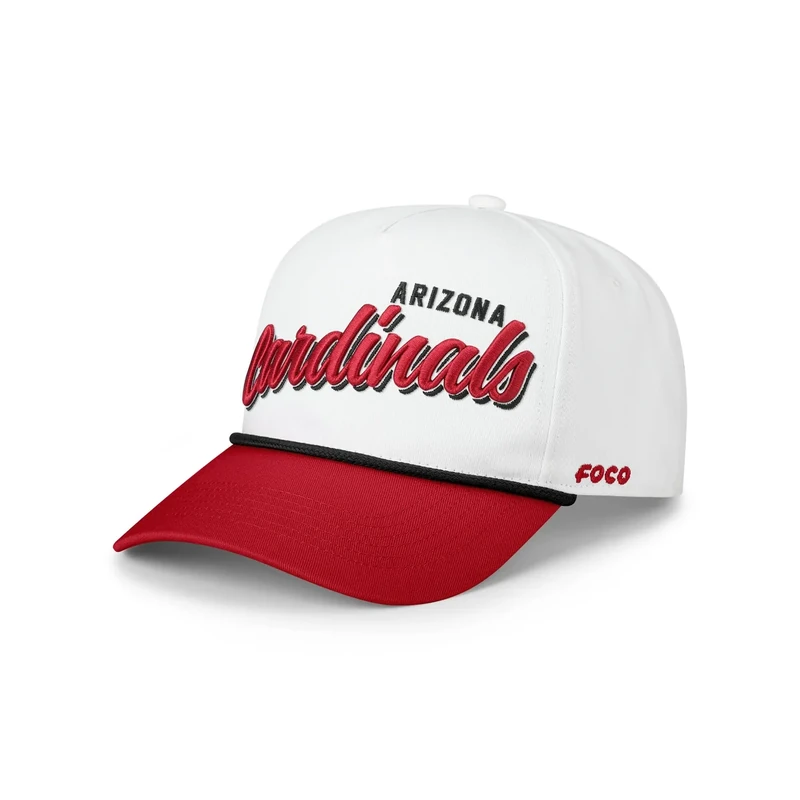 FOCO Arizona Cardinals NFL Monty Script Marquee RF Cap - White/Dark Red
