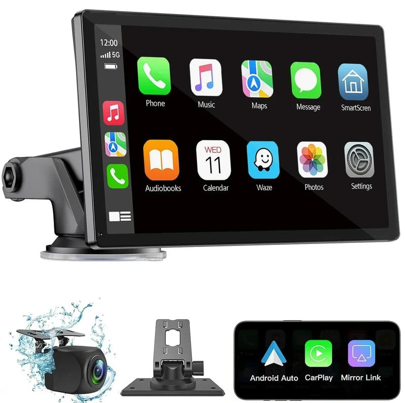 BuonaIdea 7" Wireless CarPlay & Android Auto Touchscreen - HD Stereo