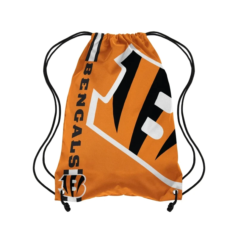 FOCO Cincinnati Bengals NFL Alternate Color Big Logo Drawstring Backpack - Orange