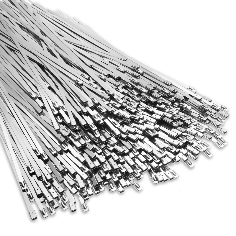 LEIFIDE 500 Pcs Metal Zip Ties 304 Stainless Steel Zip Ties Heavy Duty Self Locking 220 Pound Tensile Strength Cable Suitable for Exhaust Wrapping Fence Outdoor Workshop Canopy(15.7 Inch)