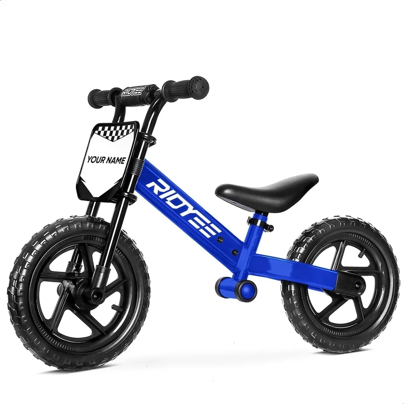 RIDYEE Toddler Balance Bike 2 Year Old, Kids Balance Bike for 2 to 5 Year with Tool-Free Adjustment, Limited Steering, Footrest, Custom Name Plate with Stickers, Gift Bike for 2-3 Boys