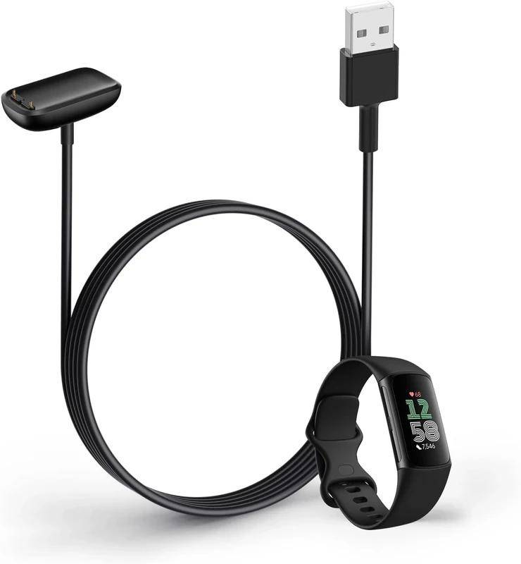 Mixblu Charger Cable Replacement for Fitbit Charge 6/Charge 5/Luxe Fitness Tracker (3.3 Ft/1 Pack)