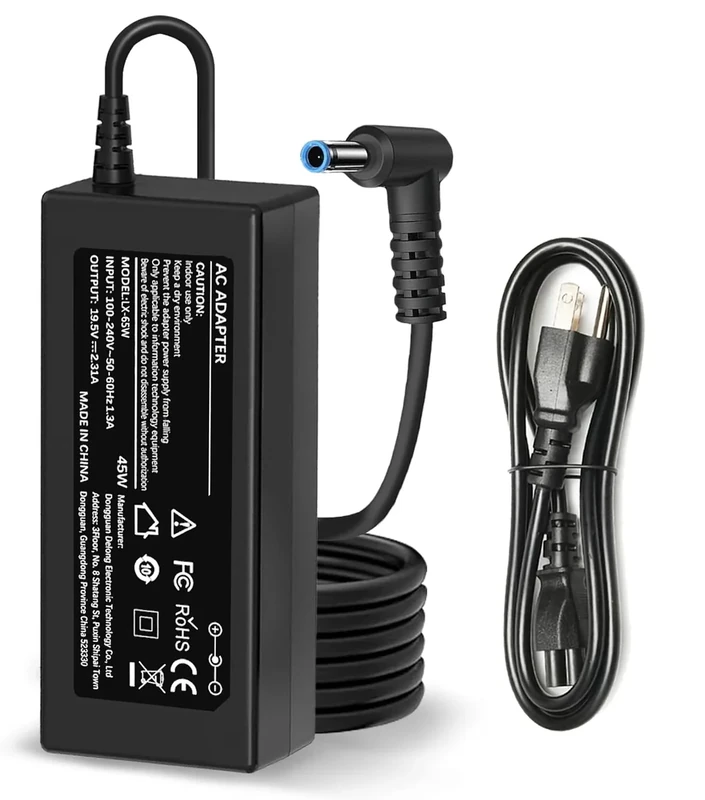 45W Charger Replacement for HP Laptop Computer Smart Blue Tip Power Adapter