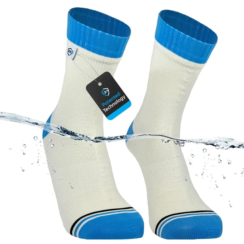 DexShell Waterproof Socks for Men & Women, Hiking Walking Outdoor Gear in Cold Wet Weather, DEXDRI Inners with Breathable PFOA-free Membrane, Unisex SM, VNW White - Image 1