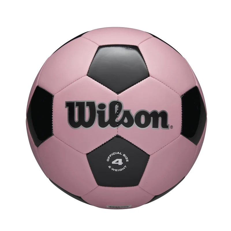 WILSON Traditional Soccer Ball - Size 4, Pink/Black