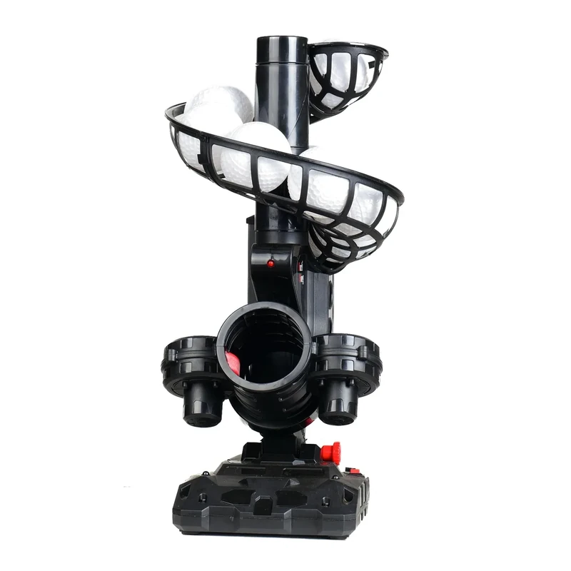 Furlihong 388BH Baseball Pitching Machine, 4 Adjustable Angles, 3 Pitch Angles, Power Bank/Battery Powered, Includes 9 Training Balls, for Beginners