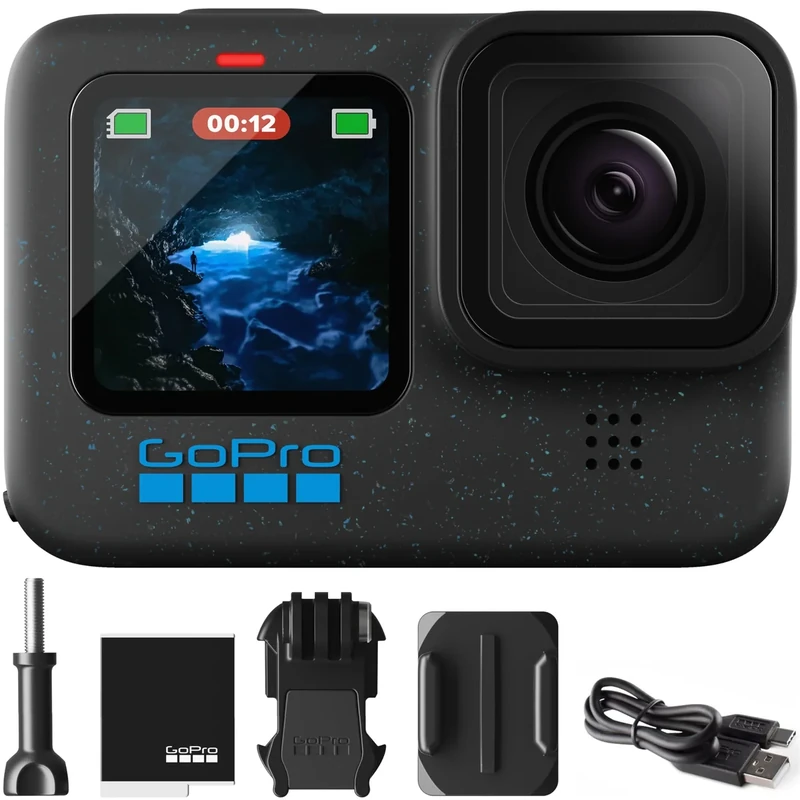 GoPro HERO12 Black Camera - 5.3K60 Video, 27MP Photos, Waterproof