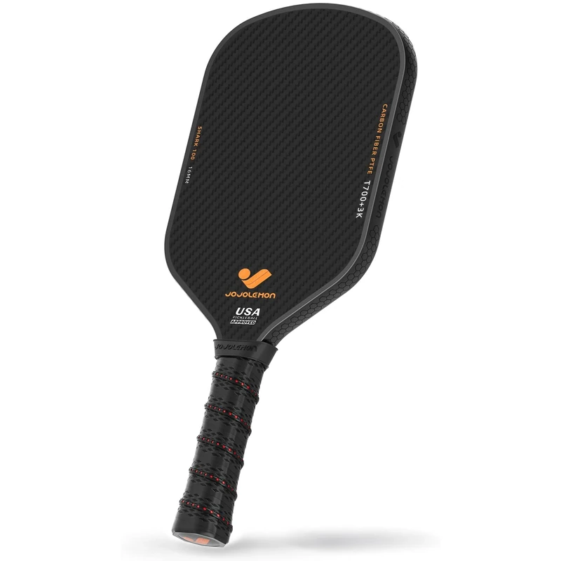 JOJOLEMON Pickleball Paddles Featuring a Raw Carbon Fiber Paddle Face and 16mm Power Polymer Core Pickleball Rackets Designed for Spin and Consistency