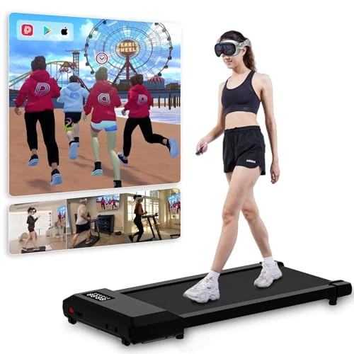 DeerRun Raceable Treadmill - Suitable for High-Tech Devices, App Control, Multi-Runner Running & Walking Pad with Training Courses