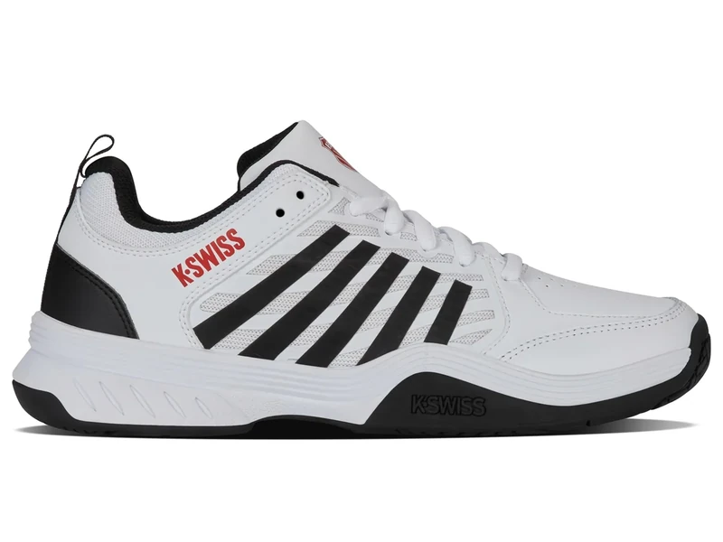 K-Swiss Men's Court Express 2 Tennis Shoe, White/Black/Mars Red, 10.5 M