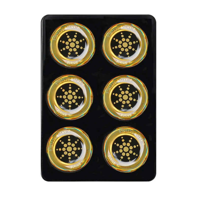 XH-carpet EMF Stickers Blocker Neutralize Shield Protection from Cell Phones cased and Electronic Devices WiFi 5G Tablets Laptops Computers Monitors (6Pcs Golden) - Image 1