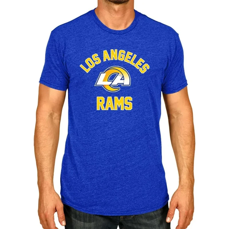 Team Fan Apparel NFL Adult Gameday T-Shirt - Cotton Blend - Tagless - Semi-Fitted - Unleash Your Team Spirit During Game Day (Los Angeles Rams - Royal, XXXXX-Large)