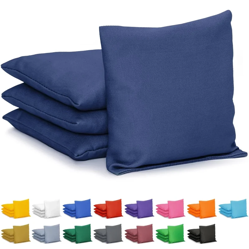 GoSports Cornhole Bean Bags Set of 4 - Regulation All Weather - Classic Navy