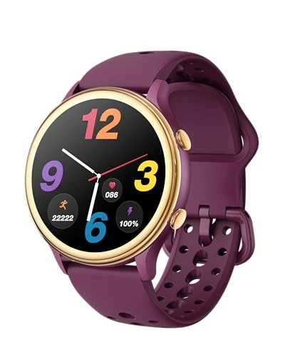 KEEPONFIT Smart Watches for Women, Fitness Tracker with Heart Rate & SpO2 Monitor, IP67 Waterproof Activity Tracker for Men & Women, Smart Watch for Android Phones and iPhone Compatible (Red Wine)