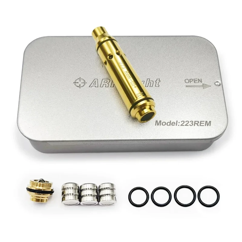 ARKSight 223 REM Dry Fire Training Cartridge Integrated Snap Cap for Dry Fire Trainer, Red Dot Beam Bullet with Double O-Ring