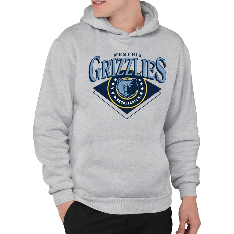 Junk Food NBA - Memphis Grizzlies - Court Classic - Officially Licensed Adult Pullover Fleece Hoodie for Men and Women