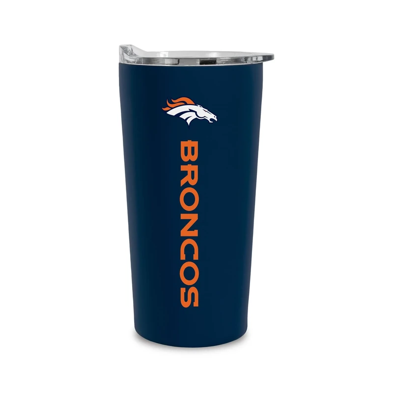 Rico Industries NFL Football Denver Broncos 18oz Soft Touch, Easy Grip Tumbler