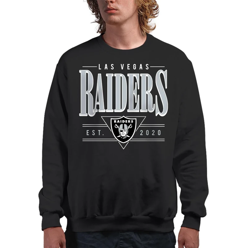 Las Vegas Raiders Established Retro - NFL Adult Crew Fleece for Men & Women