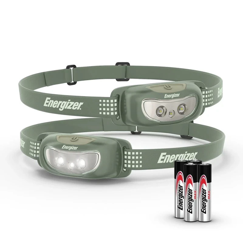 Energizer Universal+ LED Headlamp (2-Pack), IPX4 Water Resistant Headlamps, Bright Head Light for Outdoors, Camping, Running, Storm, Survival LED Light for Emergencies (Batteries Included)
