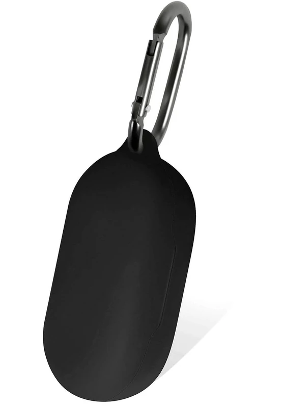 Geiomoo Silicone Case for Anker Soundcore V20i, Protective Cover with Carabiner (Black)